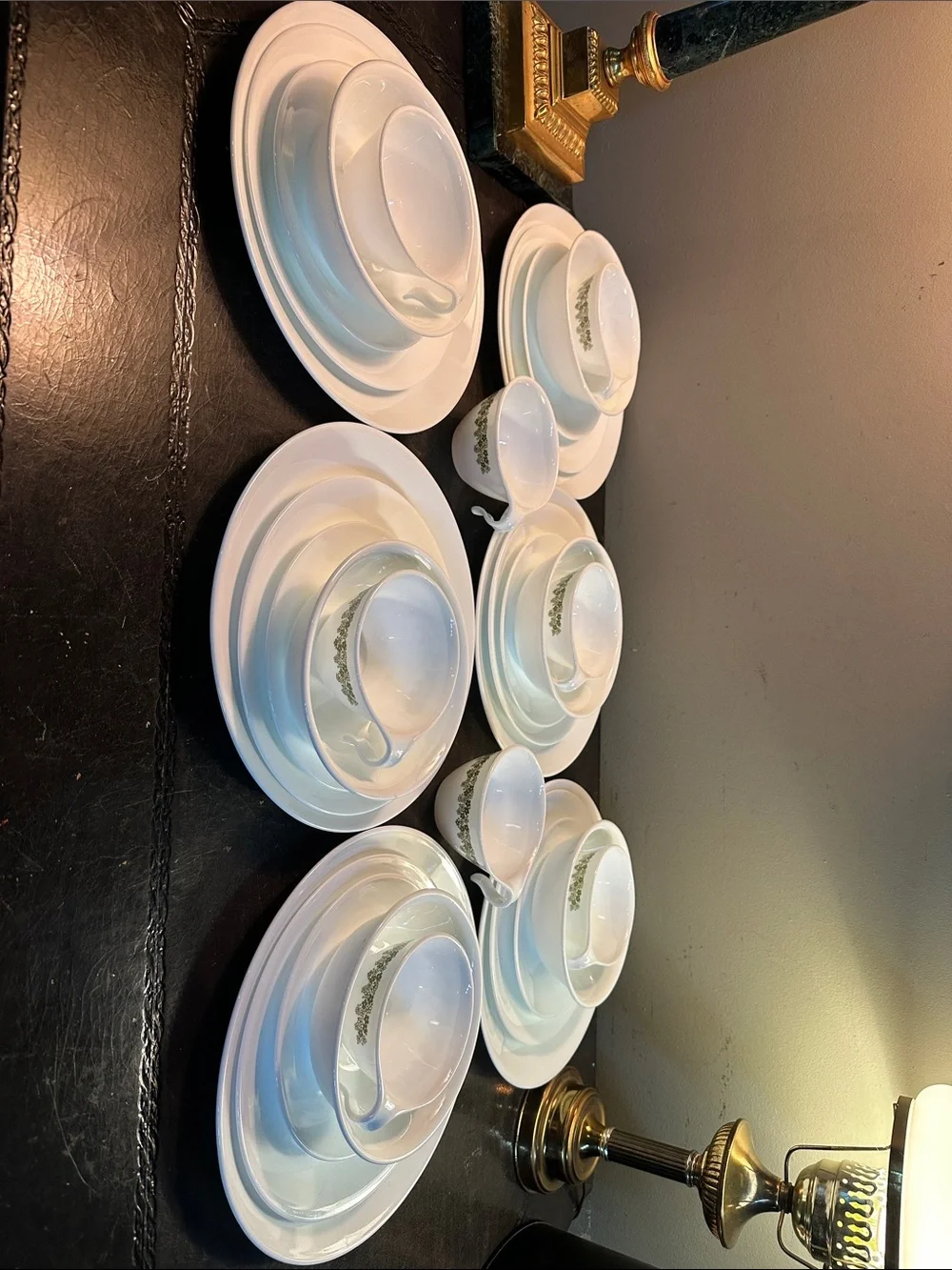 Vintage Corelle winter Frost white dinner set